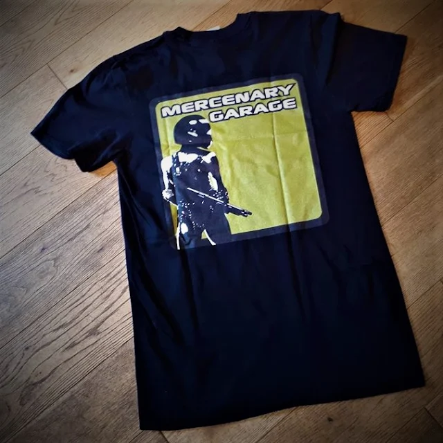 Mercenary T-Shirt - B-Side featuring the Mercenary Garage Logo