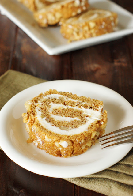 Classic Pumpkin Cake Roll with Cream Cheese Filling