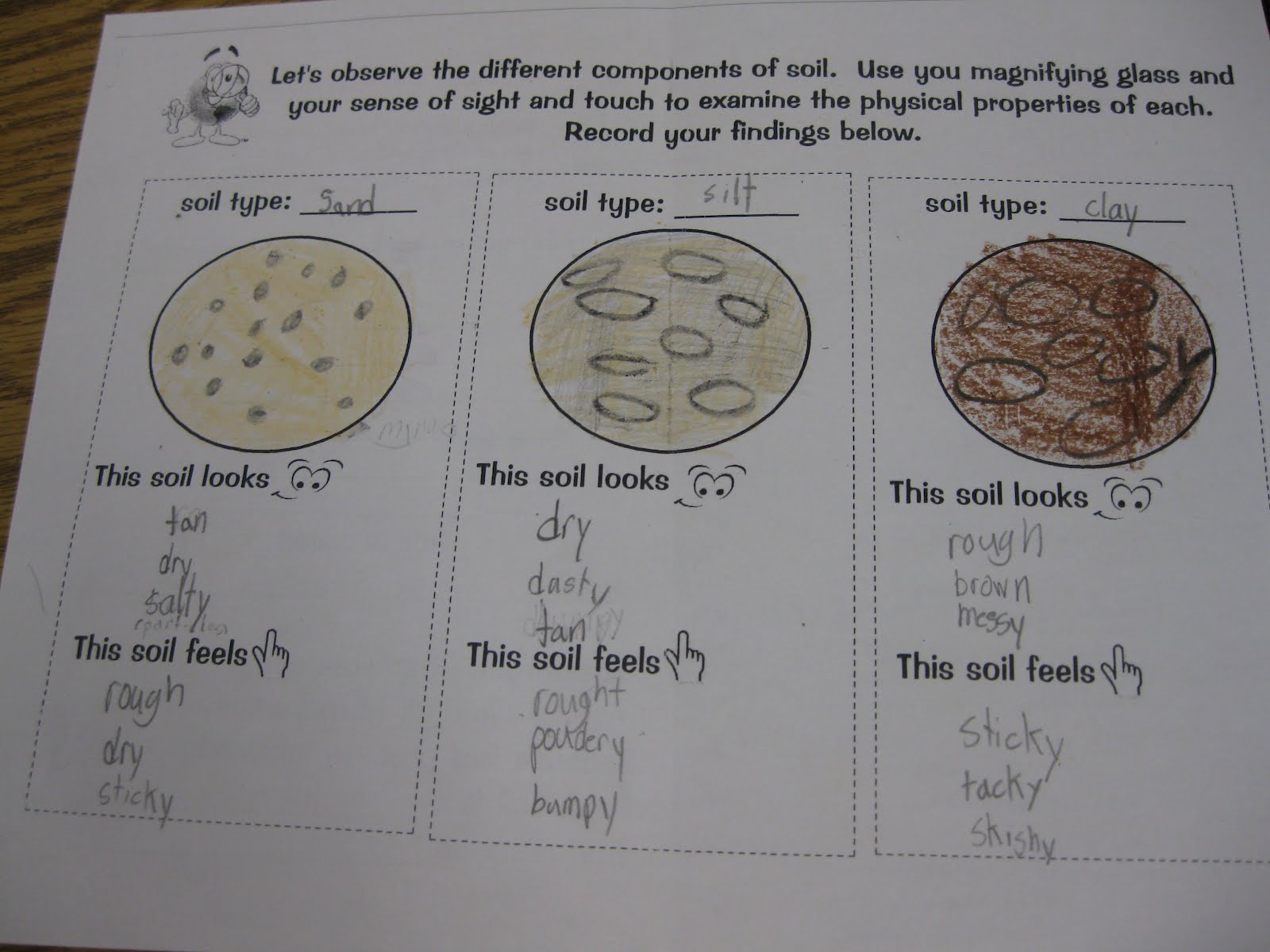 Types Of Soil Worksheets