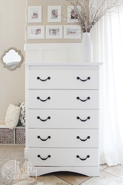 How to paint a dresser, and add a little cute pattern on the drawers! #decoartprojects #madewithmichaels