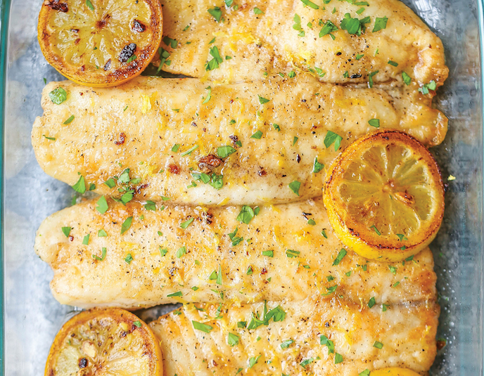 Baked Lemon Butter Tilapia Idea Delicious Ruang