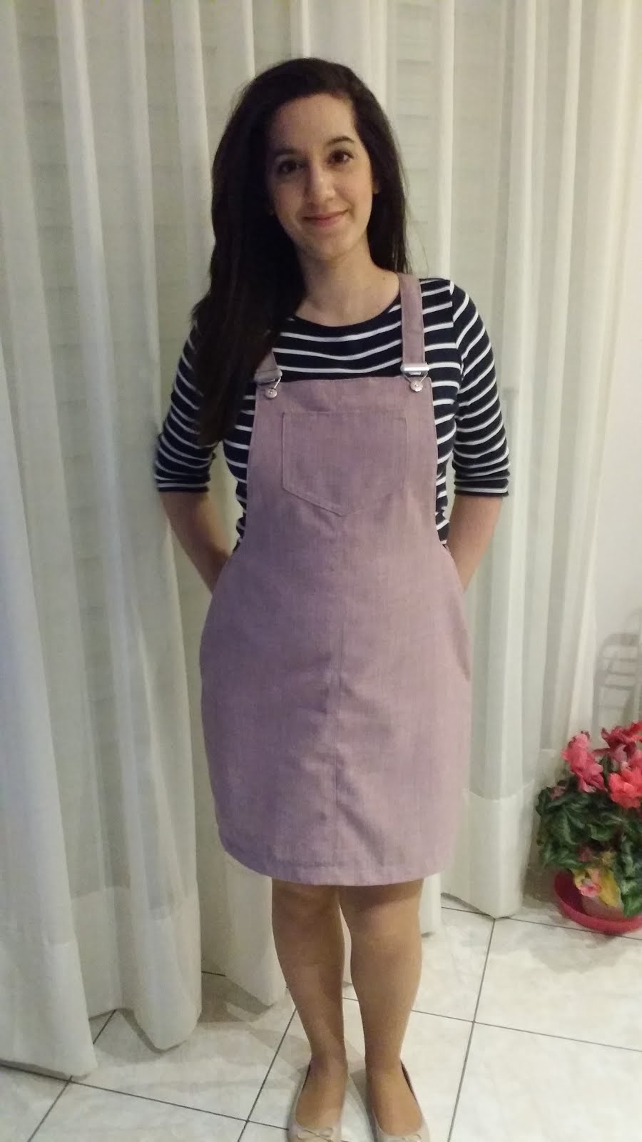 dungaree skirt knee length