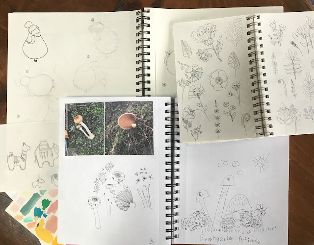 Sketchbook Conversations, sketchbooks, Kristen Afionis, My Giant Strawberry