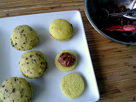 edamame whoopie pies with mung bean chocolate frosting