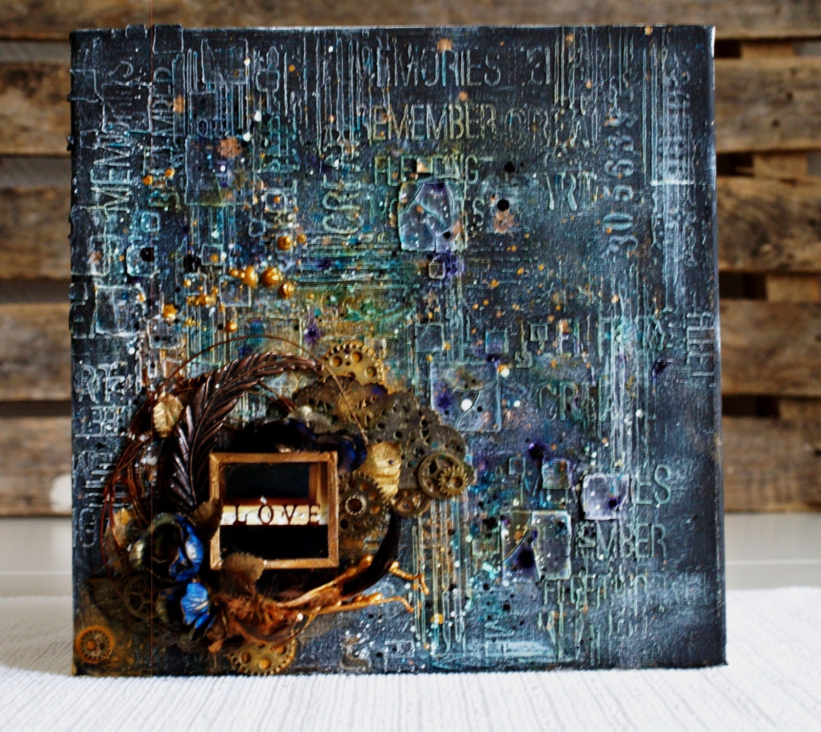 13 arts Gesso Mixed media Almanac by Olga Heldwein