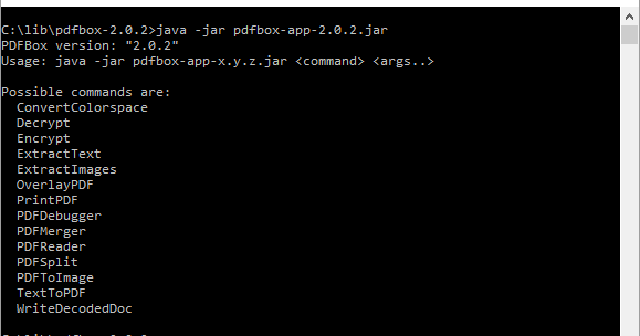 Inspired by Actual Events: Apache PDFBox Command-line Tools: No Java ...