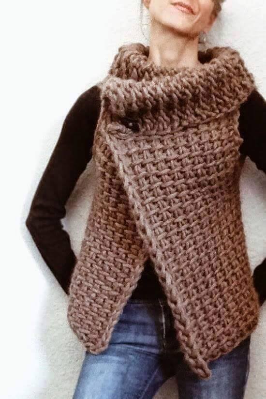 colete em crochê como fazer