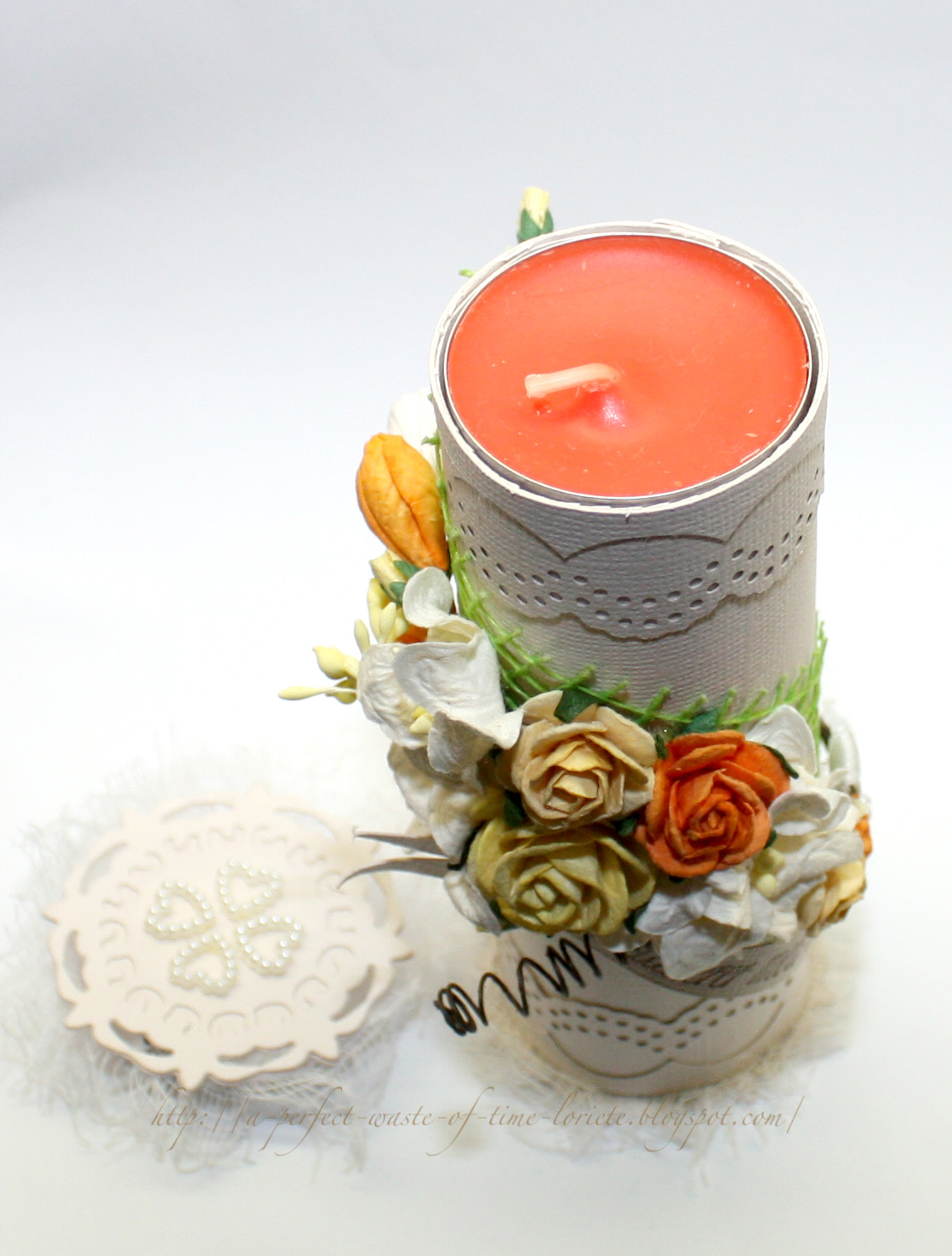 A perfect waste of time Round Candle Box Card