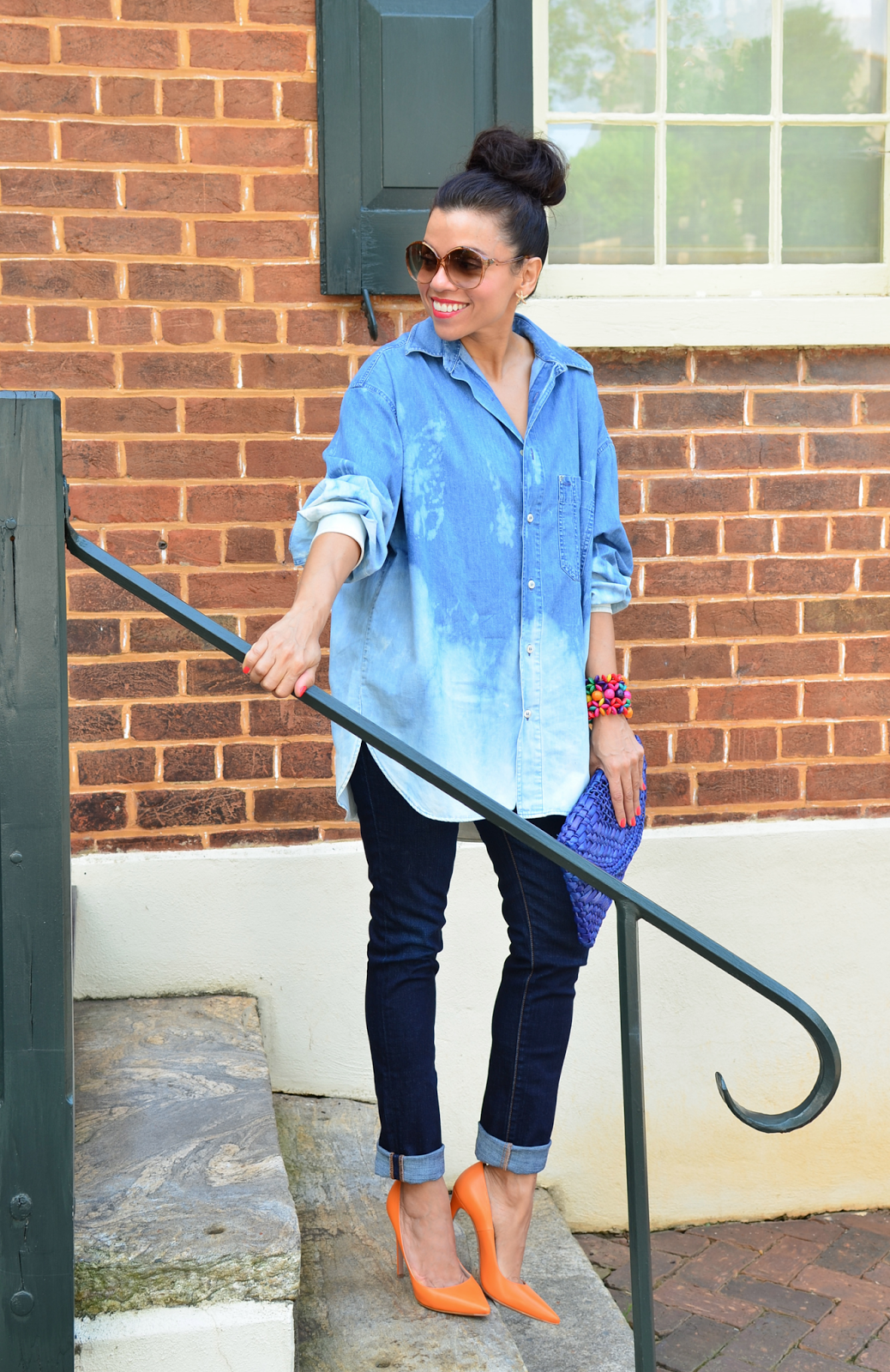 TieDyed Oversized Denim Shirt MY SMALL WARDROBE