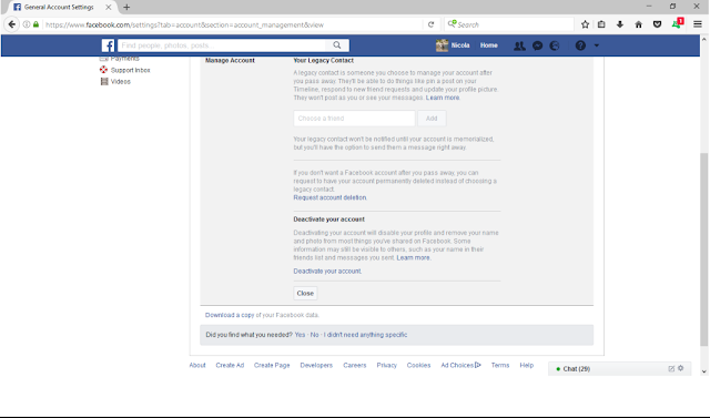 كيفية حذف حساب فيسبوك نهائيا دون الانتظار 14 يوم 2018