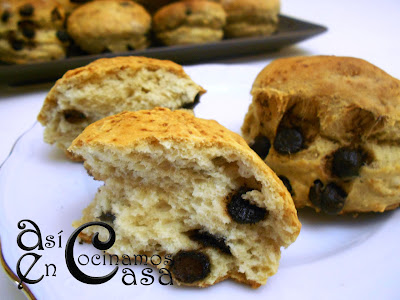 Scones con chocolate