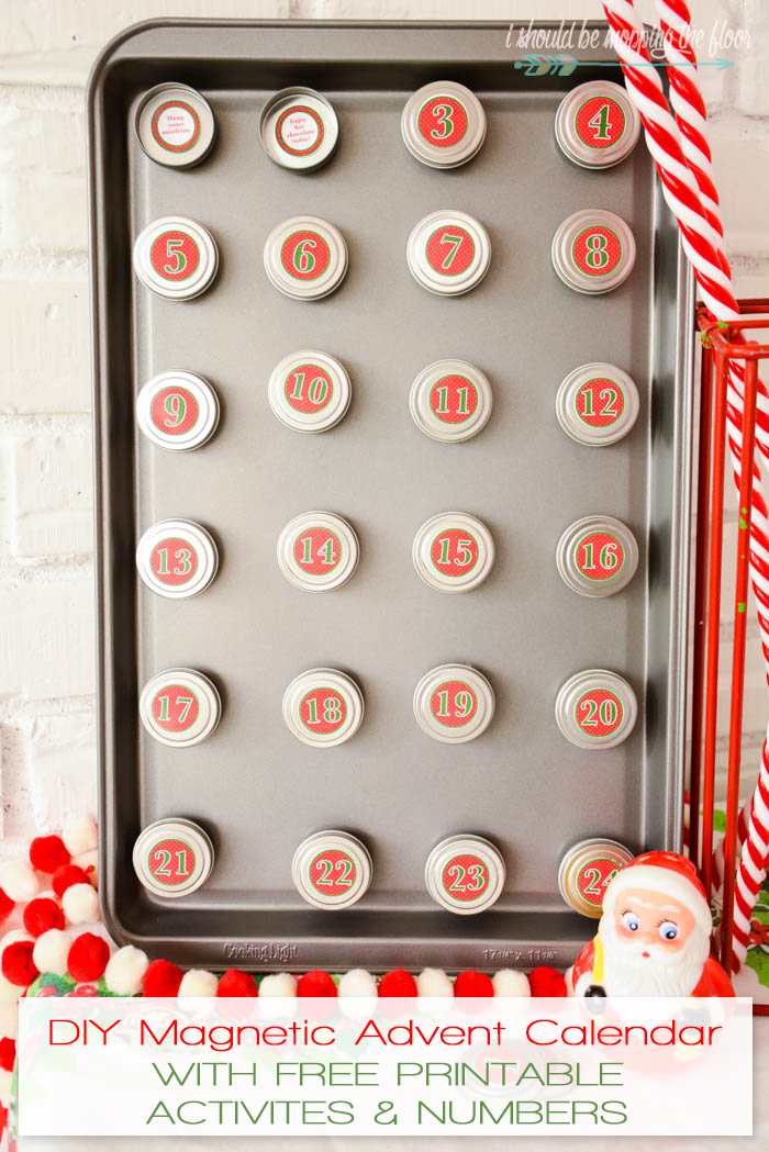 DIY Magnetic Advent Calendar | Download the free printable numbers and activities and follow the simple tutorial for this fun activity.