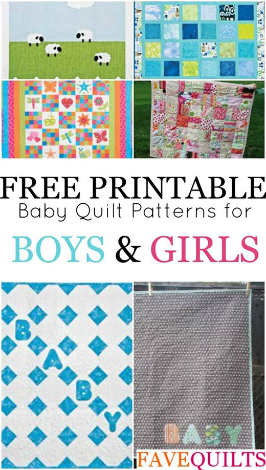 14 Easy Baby Quilt Patterns for Boys and Girls collected By Jessica Nichols Editor from FaveQuilts