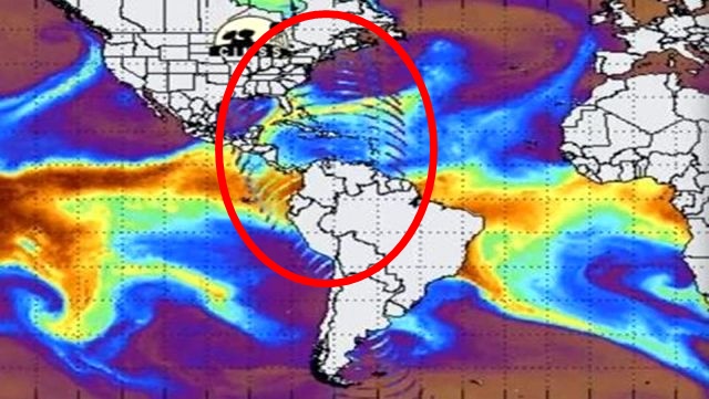 La onda masiva se extendió por América del Norte y del Sur antes de la tormenta histórica en Estados Unidos.
