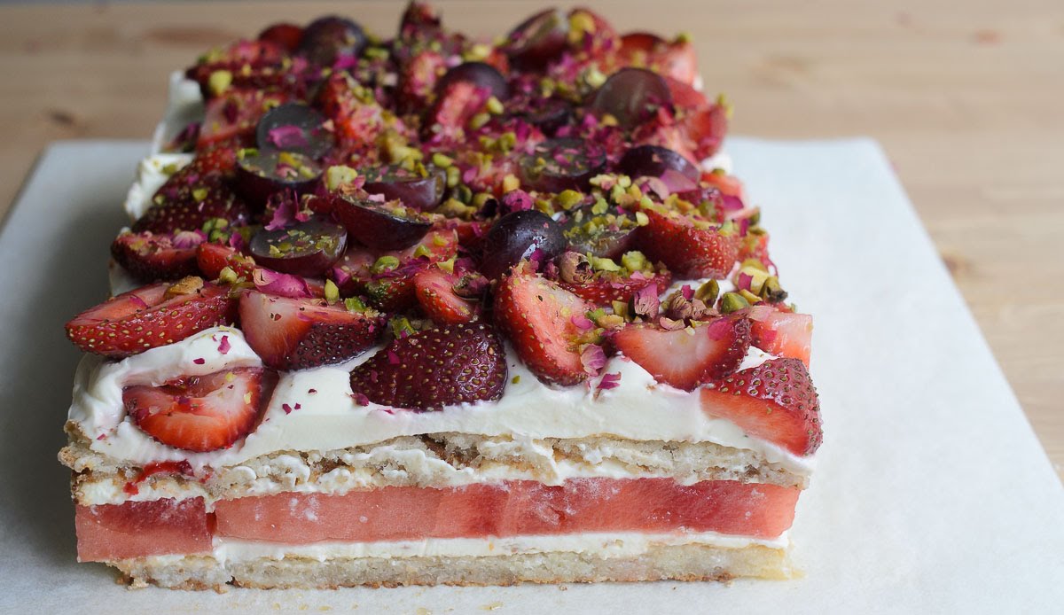 Watermelon And Strawberry Cake