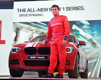 Sachin Tendulkar at the Unveil of BMW 1 series car