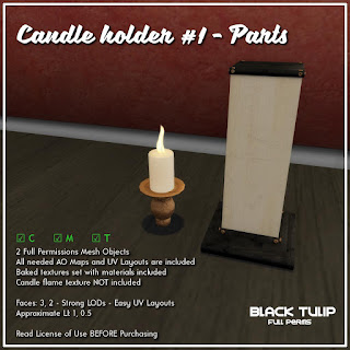 [Black Tulip] Mesh - Candle Holder #1 - Parts