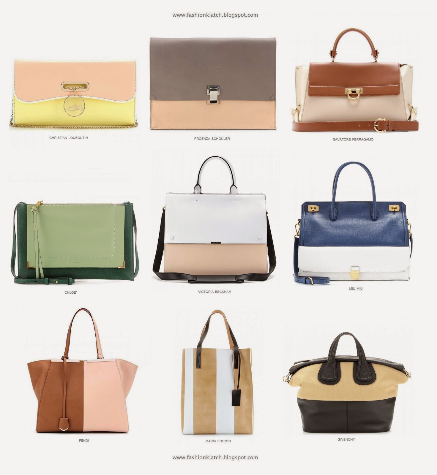 FASHION KLATCH: Fashion Trend Spring/Summer 2014: Two-Tone Bag