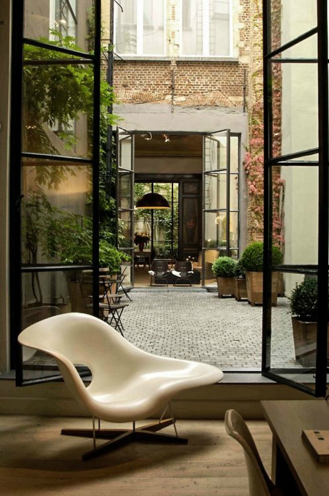 courtyard patio design European modern mediterranean interior exterior design architecture