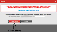how to delete a lastpass account without master password