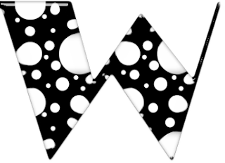 Abecedario Negro con Manchas Blancas. Black Alphabet with White Spots.