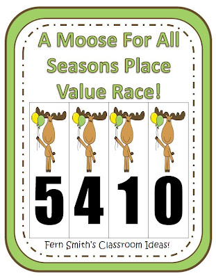 A Moose For All Seasons Place Value Race Game!