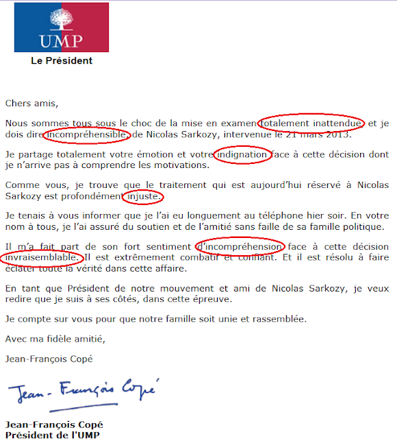 Lettre de Jean-François Copé aux militants