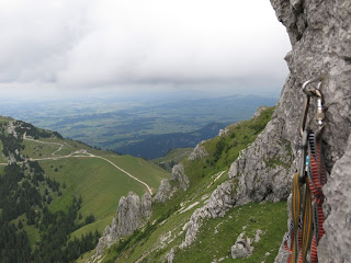 Aussicht nach Seillänge drei