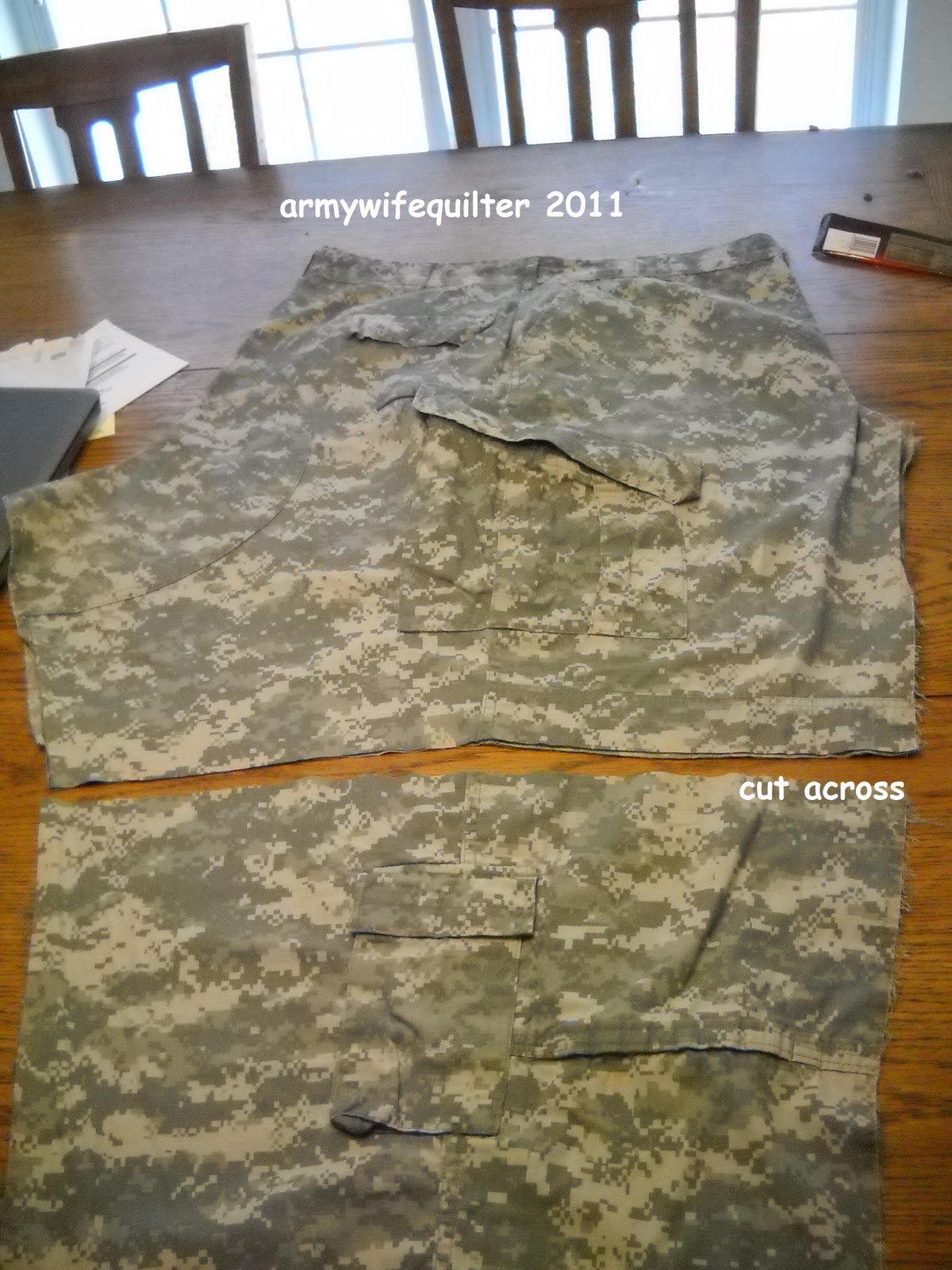 Army Wife Quilter: His and Hers ACU's