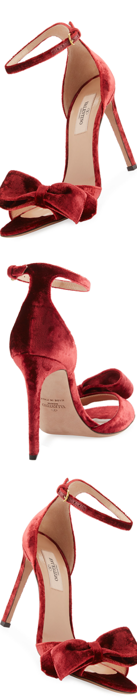 Valentino Garavani Velvet Bow Sandal