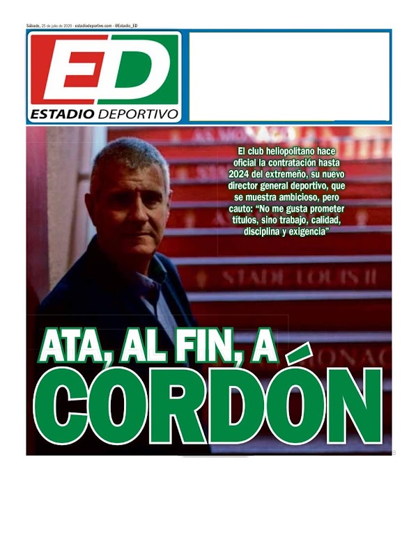 Betis, Estadio Deportivo: "Ata, al fin, a Cordón"
