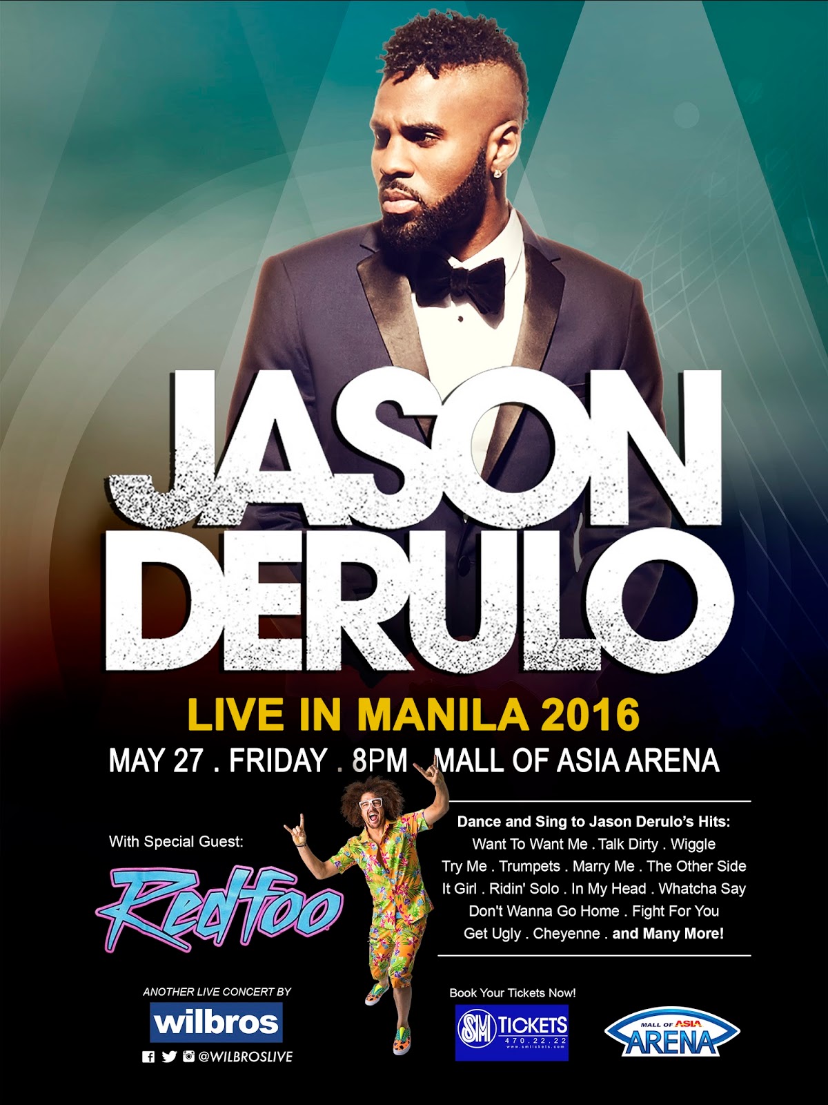 Urban artist Jason Derulo brings his world tour in Manila on May 27 at