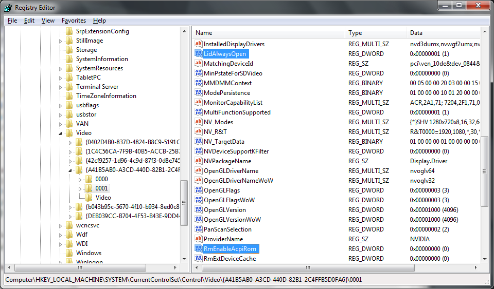 Blog 1307723433353 NVidia driver registry config