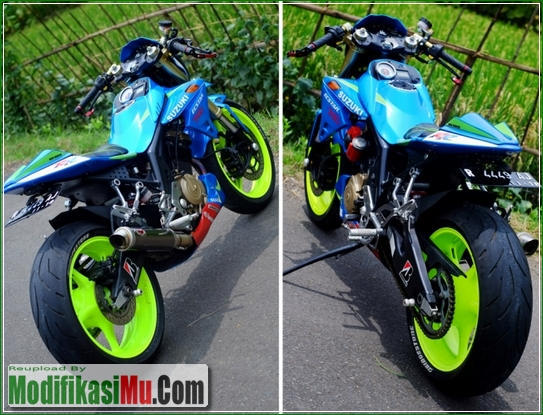 Modifikasi Suzuki Satria  FU  150 ala Moto GP Sederhana Tapi 