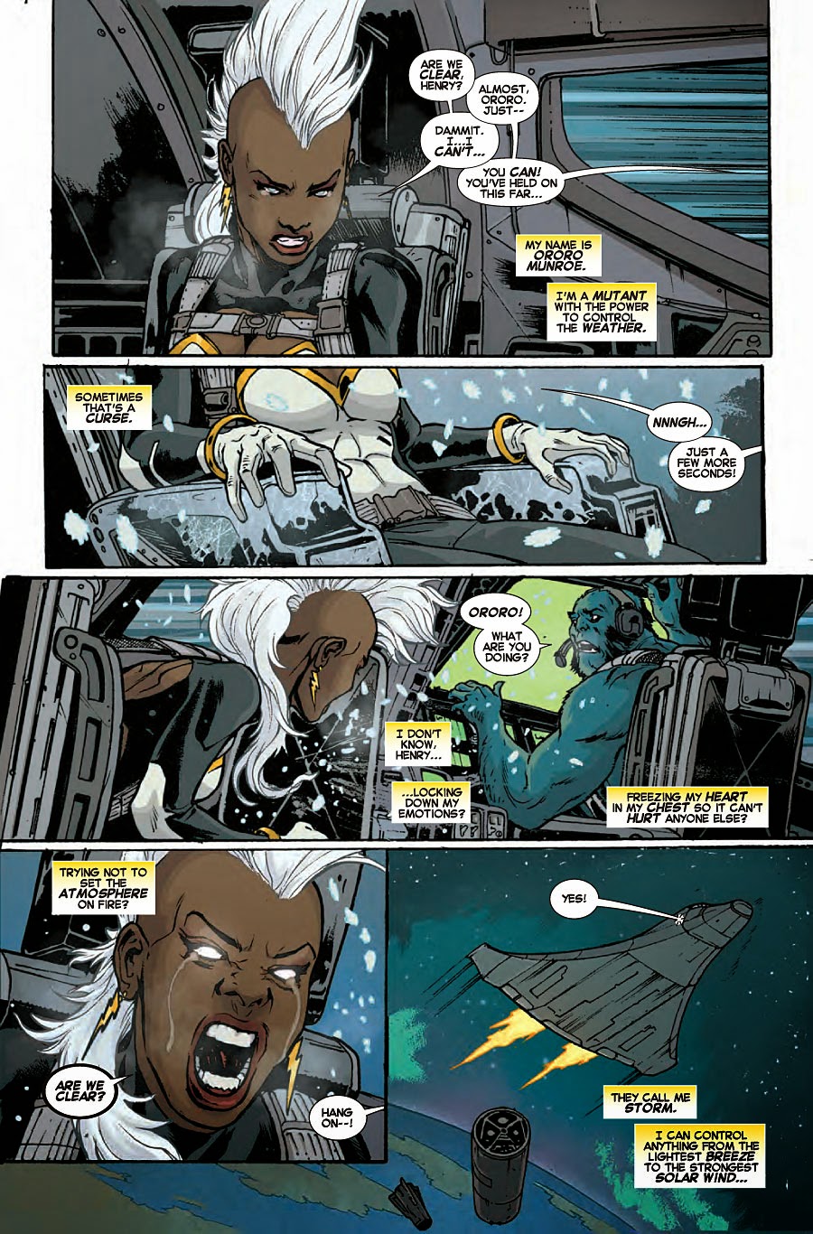 Storm reacts act to the death of wolverine