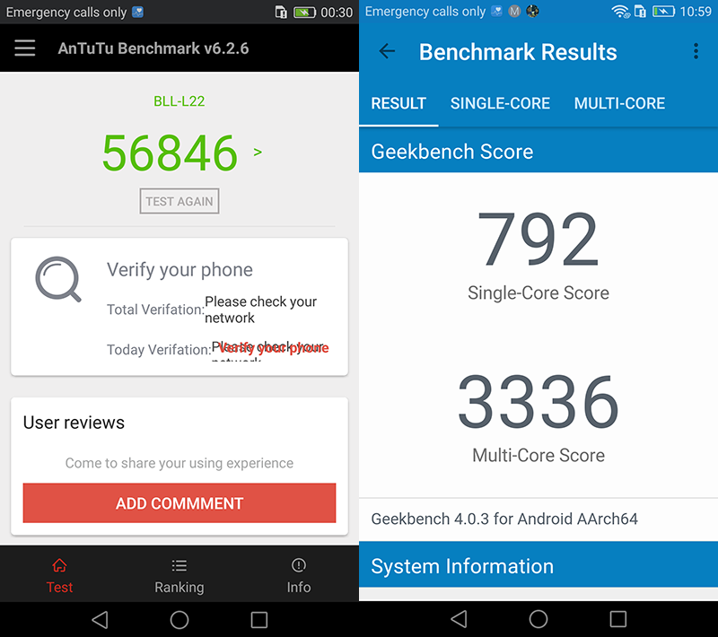 Antutu and Geekbench scores!