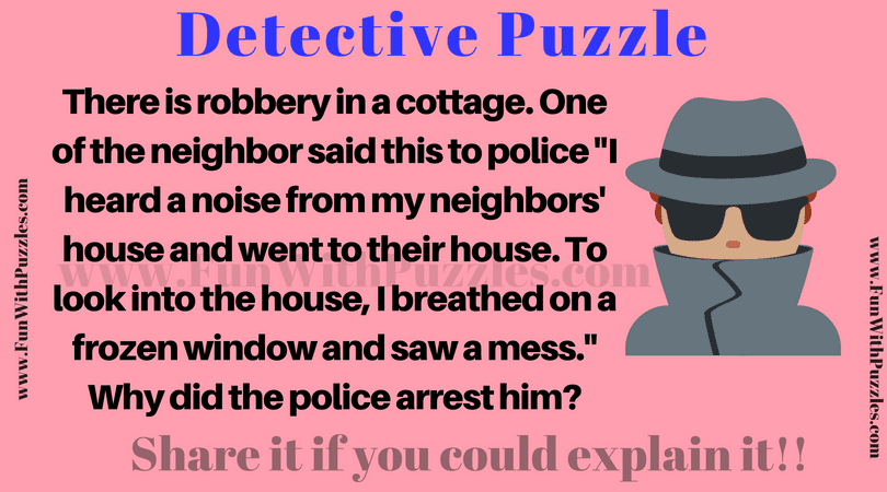 Detective Picture Puzzle with Answer