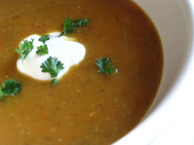 Gingered Carrot and Pinto Bean Soup