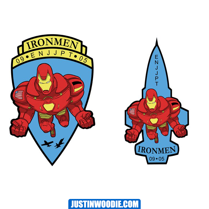 United States Air Force Ironmen Squadron Graphic Patch Design