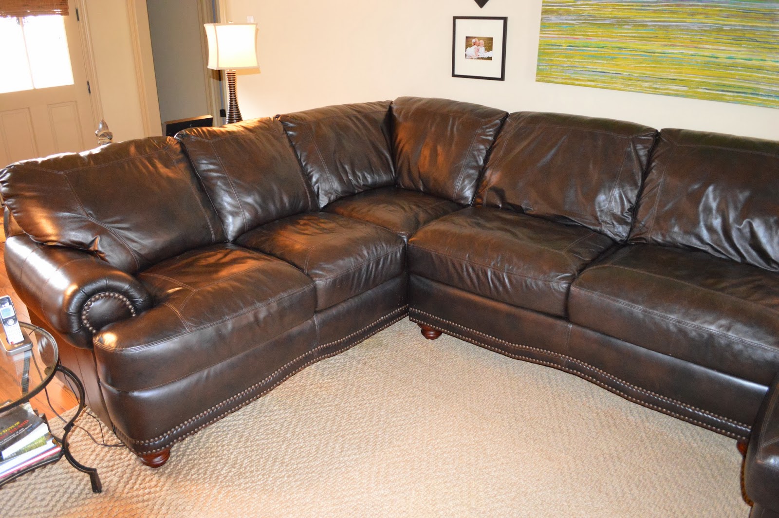 Moving Sale SOLD Large Leather Sectional 900