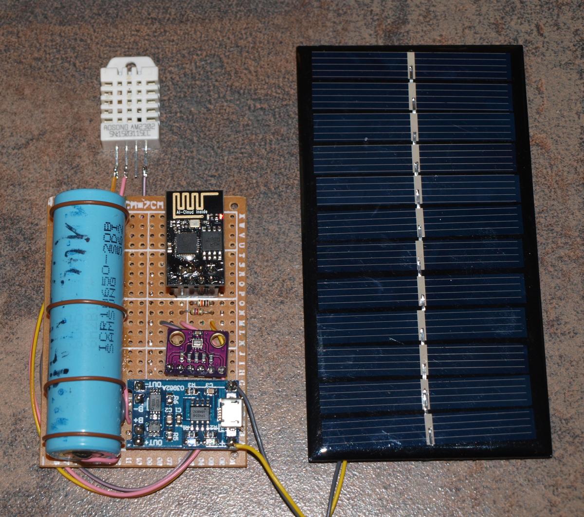 SQ5EKU SOLAR POWERED ESP8266 WEATHER STATION