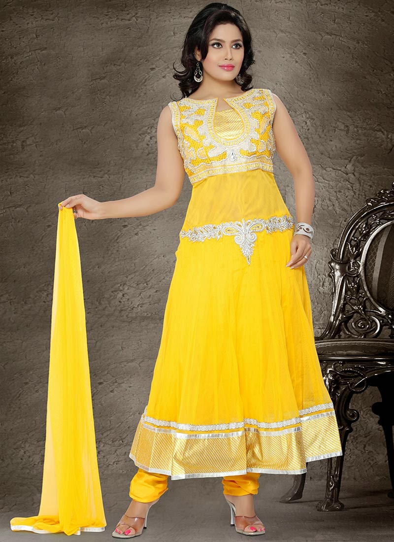 Pictures of Simple Wedding Anarkali Dresses 2014 - Latest Fashion Today