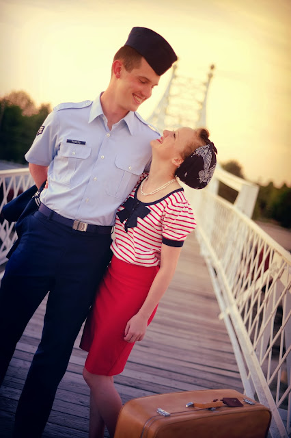 Flashback Summer: Happy Birthday! - love/ life/ vintage couple photoshoot/ military