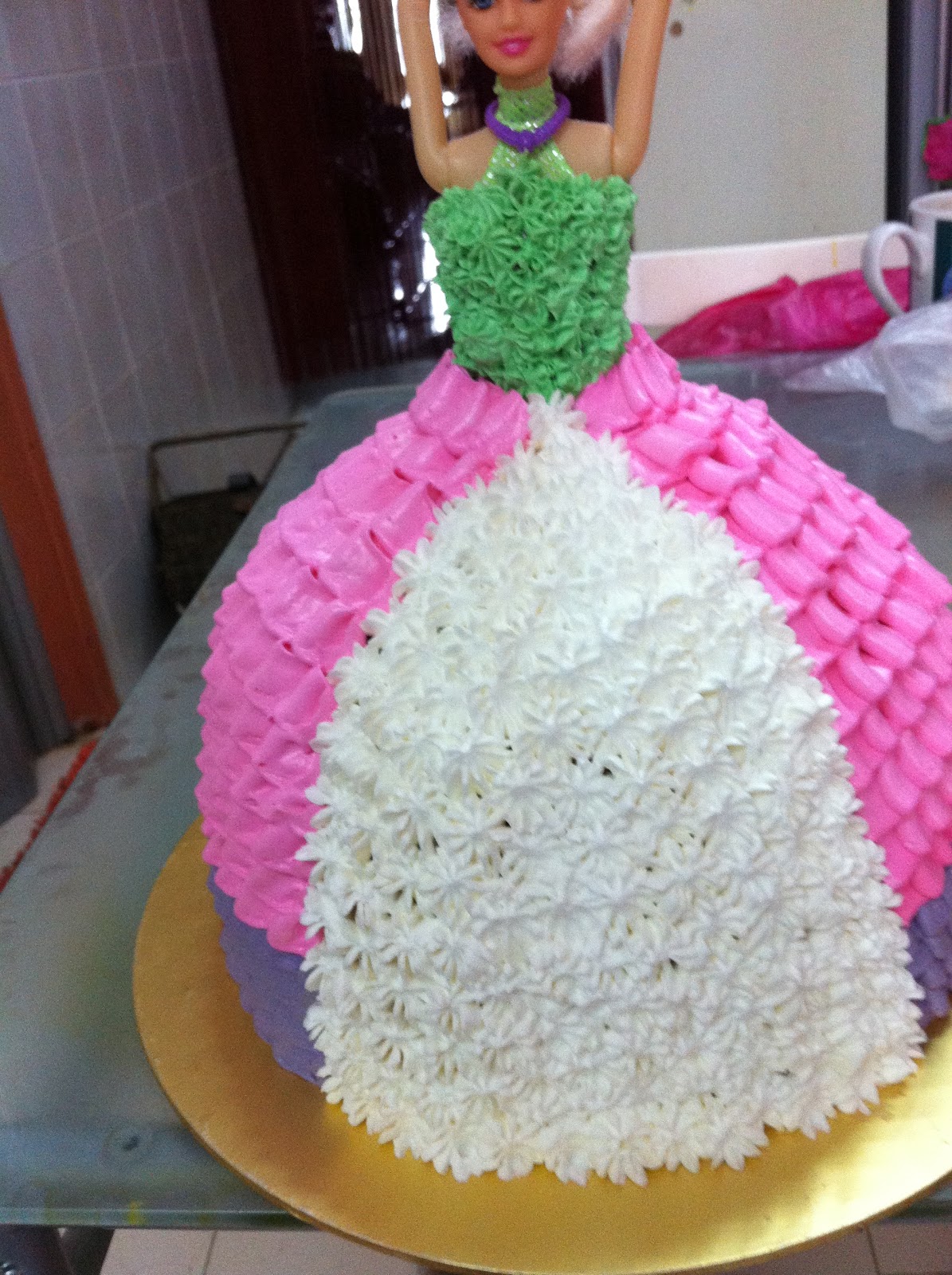 Maria Homemade Cake How to decorate A Doll Cake