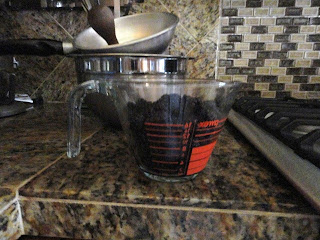 3 cups Blackberries in a measuring cup.