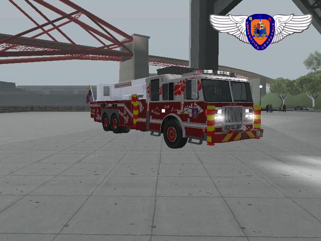 Modellino Brekina Seagrave Marauder II (2012) Scala 1:87 H0 - Pompiere USA Rosso/nero