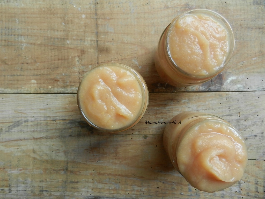 Maaademoiselle A. Recette de petit pot pour bébé Compote Pomme