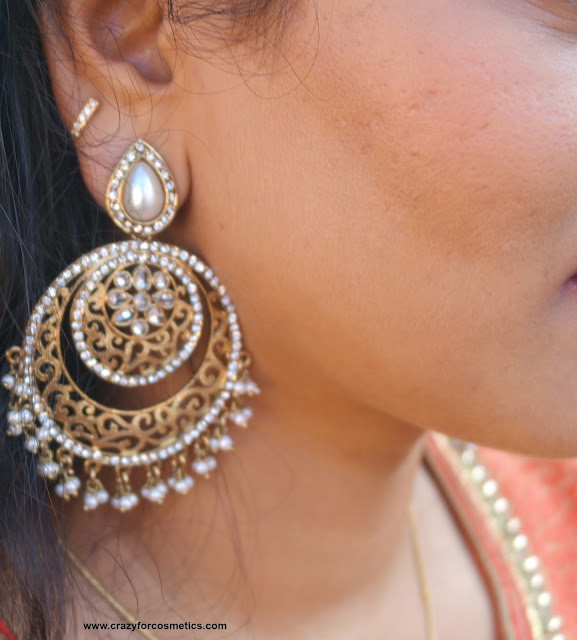 chandbali earrings how to wear
