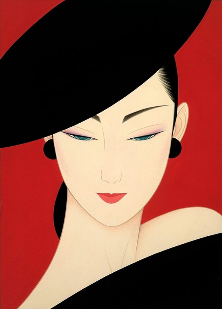 ByElisabethNL: Art: Japanese beauty in Art Déco style by artist Ichiro ...
