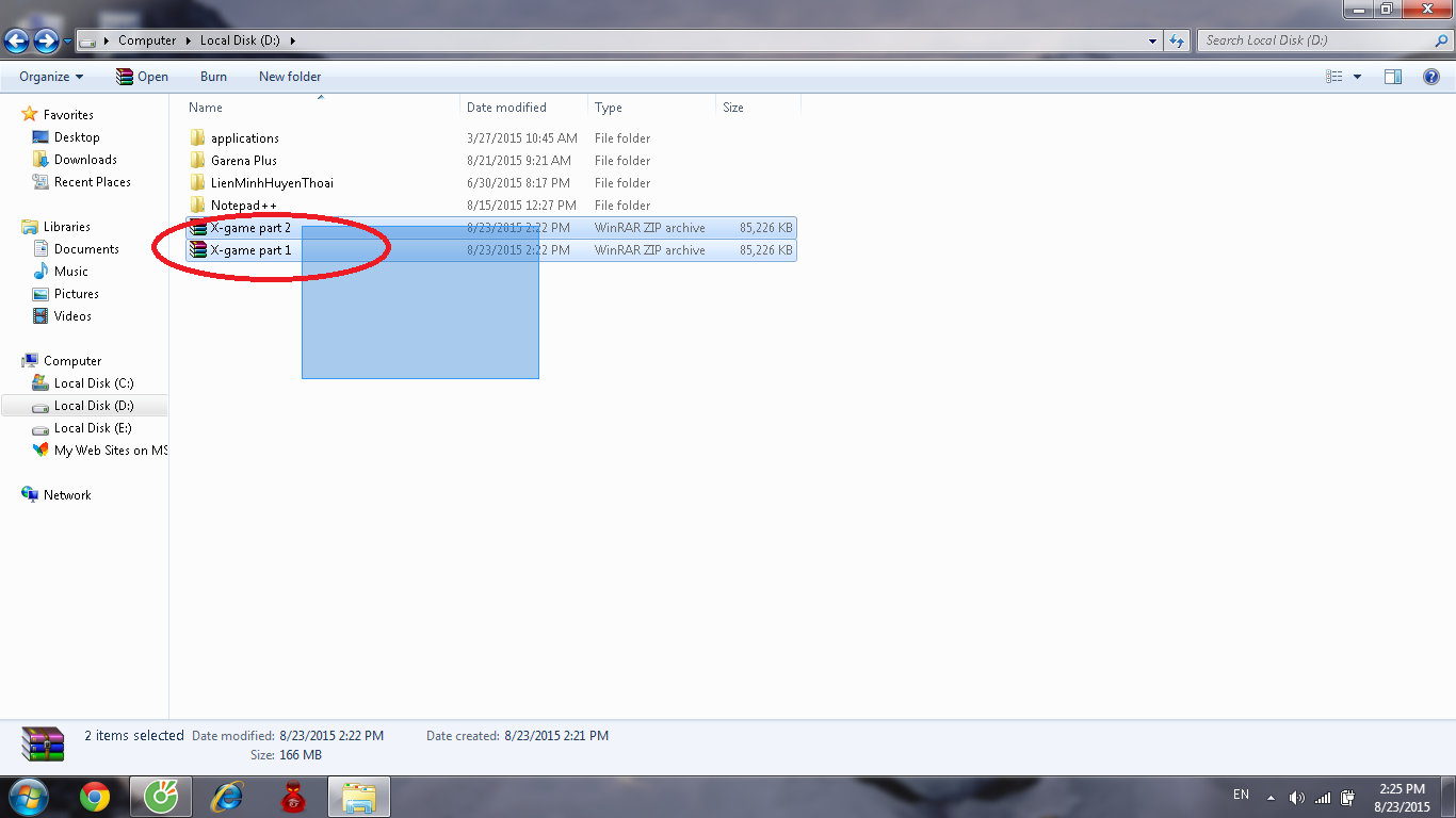 unzip the file guide XGame